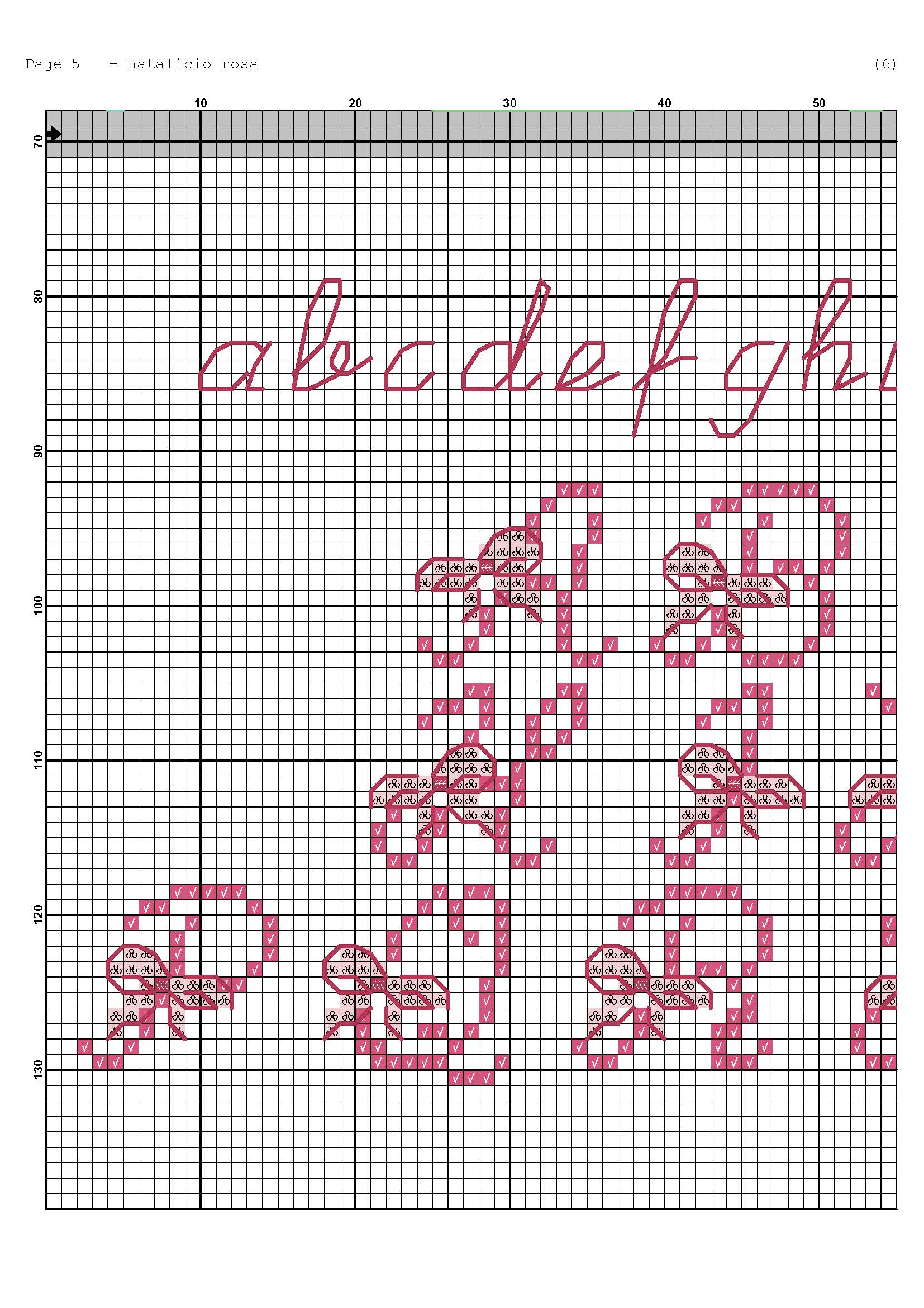 Página del gráfico de punto de cruz NATALICIO-2